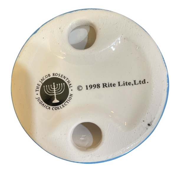 Jacob Rosenthal Collection Blue Candlestick s Set With Tray Judacia - Picture 2 of 7